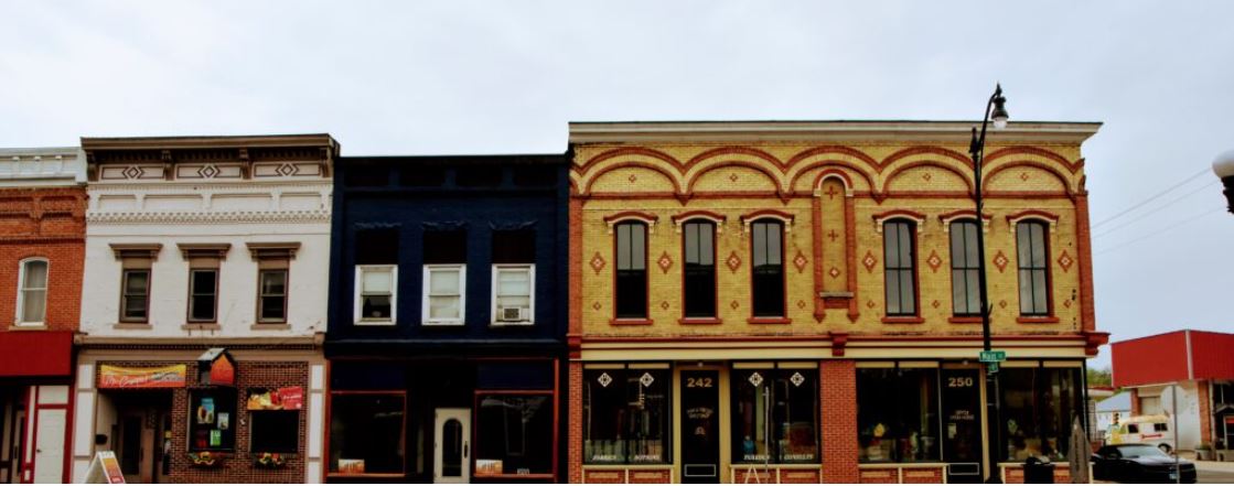 Historic brick storefront